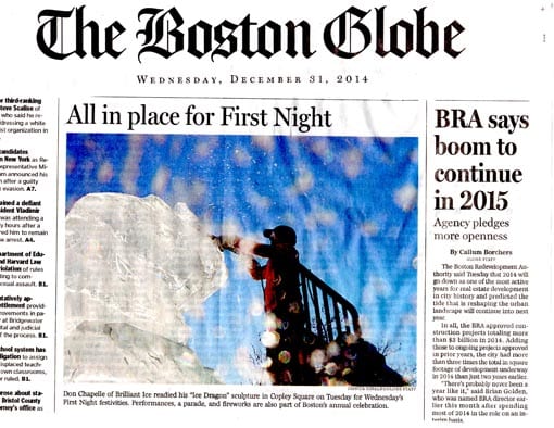 The Boston Globe’s front page