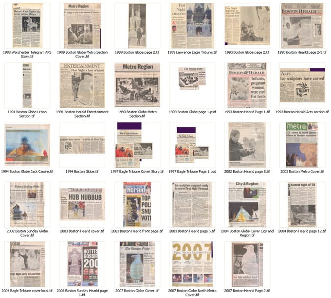 Front pages of different newspaper issues