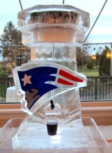 New England Patriots Drink Dispenser Ice Scupture