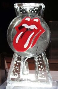 Rolling Stones Drink Luge Ice Sculpture