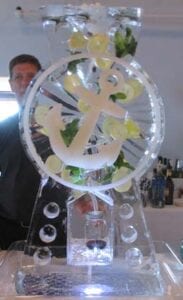 Mojito drink luge with anchor engraving