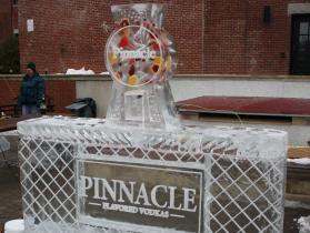 Pinnacle Ice Bar 8 ft, Lewiston Maine with drink luge in center