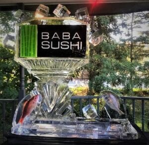 Baba Sushi logo designed for a sushi station