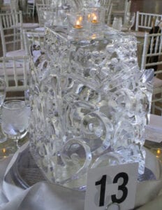Block Centerpiece ice sculpture 3