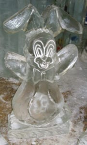 Bunny waving in Freezer