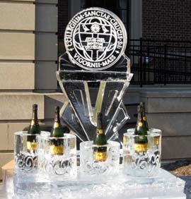 Champagne Holder with logo Ice Sculpture