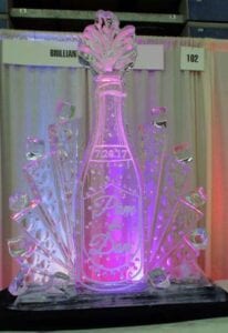 Champagne Station for wedding or event, we can put your logo on the face of the bottle