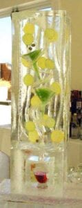Lemon-Lime Ice Luge Sculpture