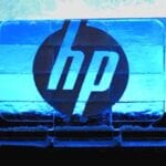 HP Logo 18 feet wide Ice Sculpture
