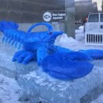 Lobster made with blue Ice Boston Aquarium '8