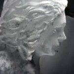 Woman's Face Ice Sculpture luge