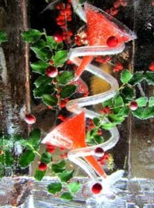 Mistletoe Ice Luge Sculpture