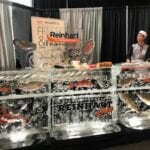 Reinhart Sushi bar 12 foot with logo in both back bar and front bar. Fully functional sushi bar. Applicable to any food service application.