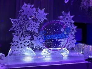 Snowflakes display with Logo