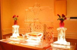 Strawberry Fountain Ice sculpture