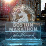 Boston Marathon Ice Sculpture on Copley Square Boston