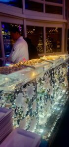 Snow flake sushi bar with ornaments '26